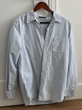 Brandy Melville Oversized Striped Button Up Shirt